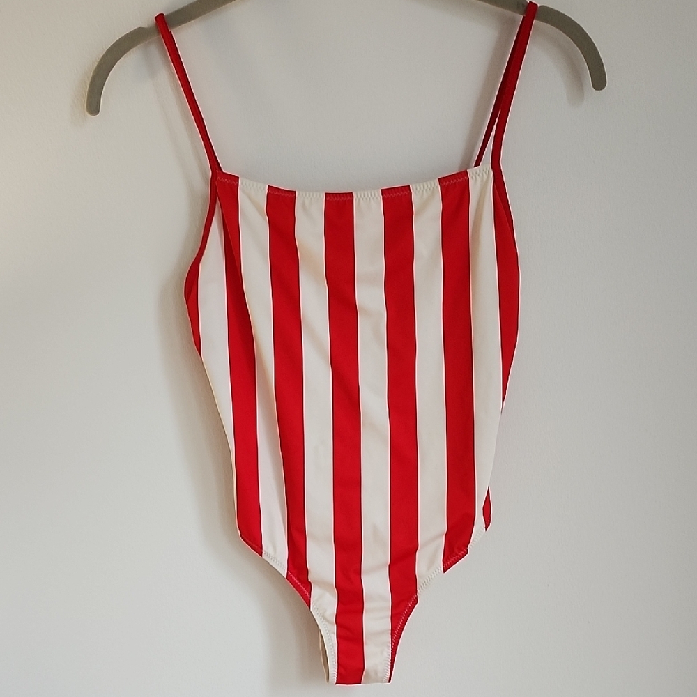 Solid & Striped Cream Swimsuit
